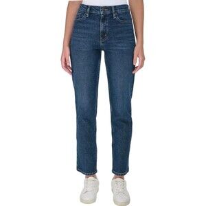 Calvin Klein Women High Rise Straight Leg Jean, Dark Blue‎ Size 16